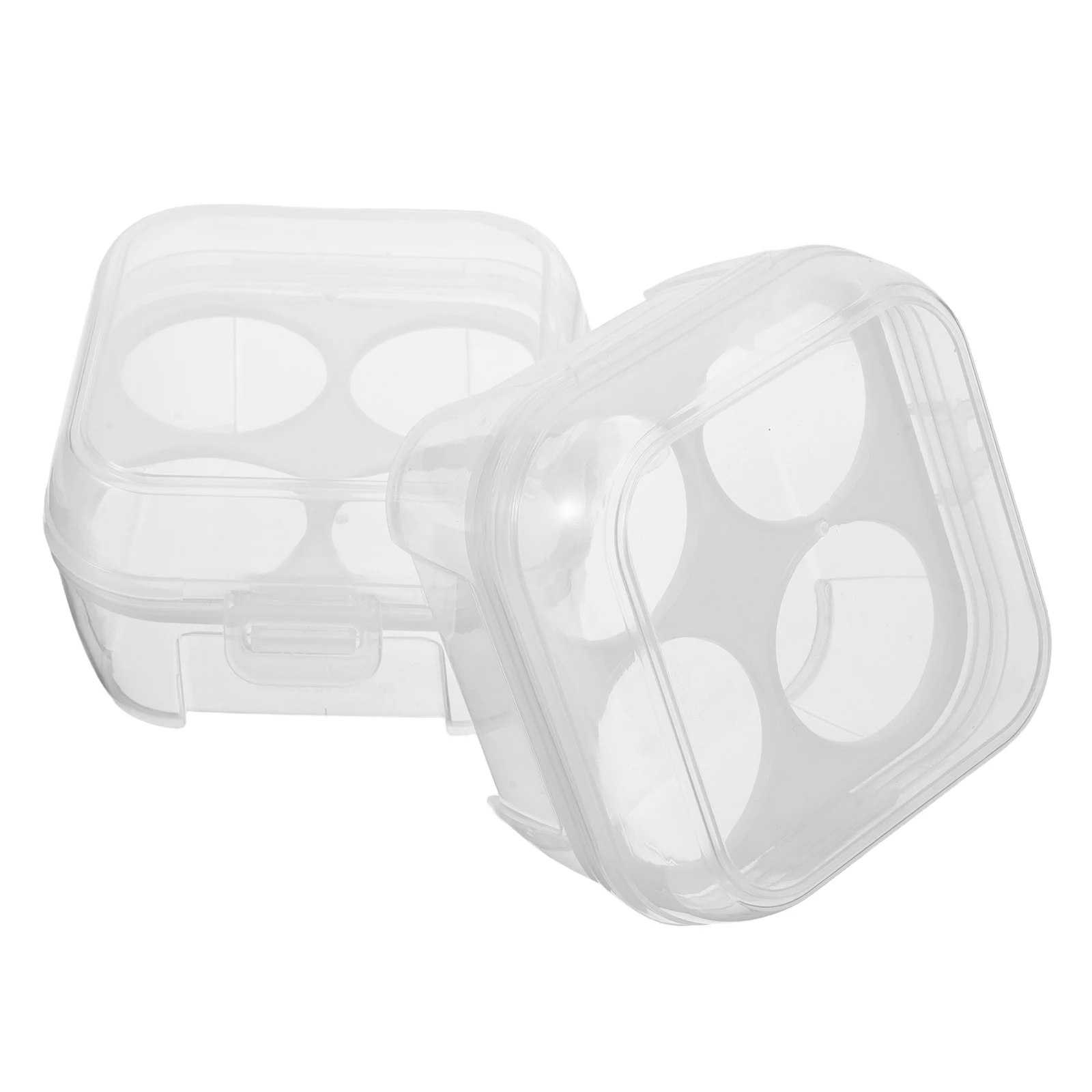 

2pcs Outdoor Egg Storage Box Shockproof Portable Transparent Plastic Holder for Fridge Kitchen Camping Picnic Reusable Container