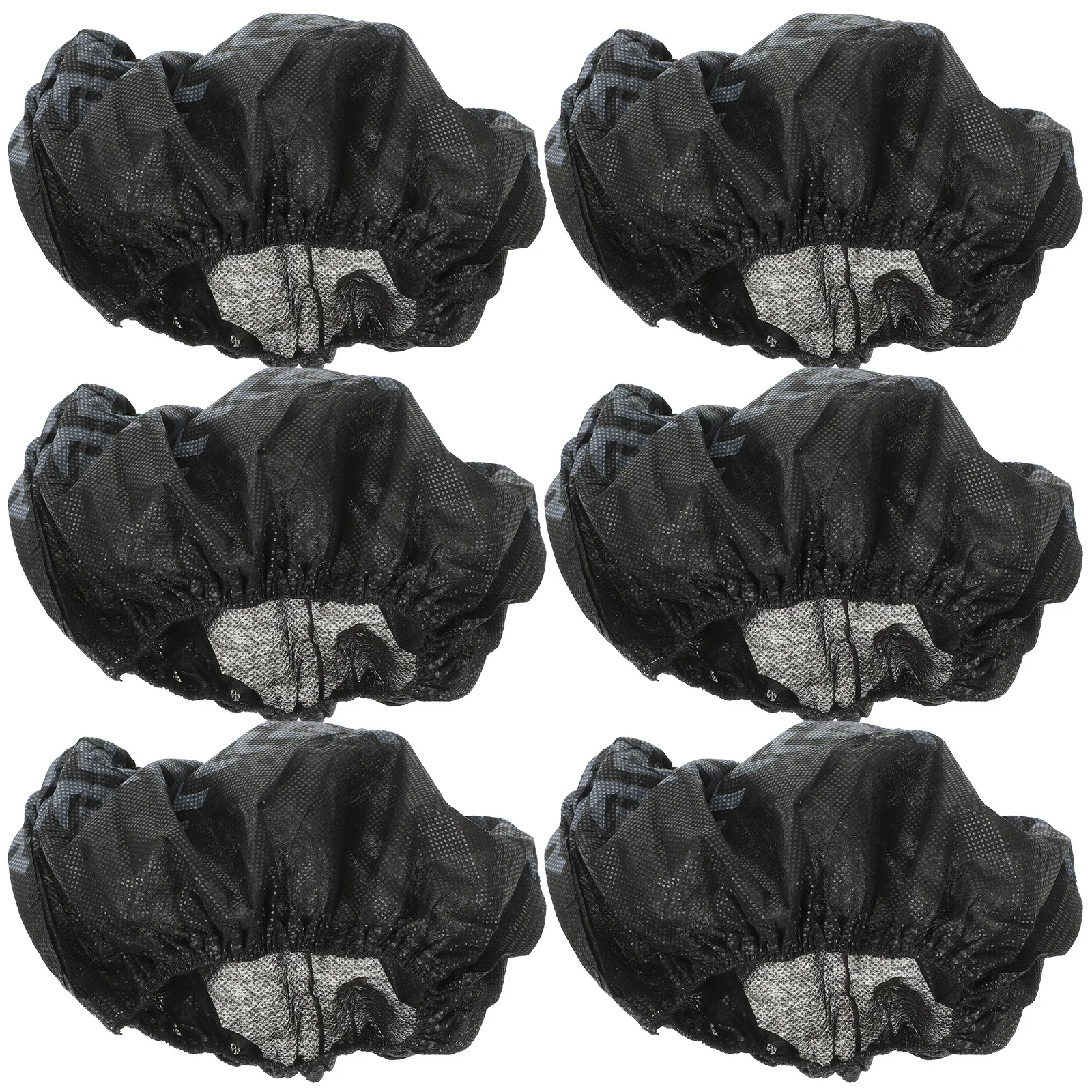 100 قطعة من أغطية الأحذية السوداء للاستعمال مرة واحدة غير منسوجة سميكة ومضادة للانزلاق قابلة للتنفس للأحذية والسفر والمكتب الداخلي