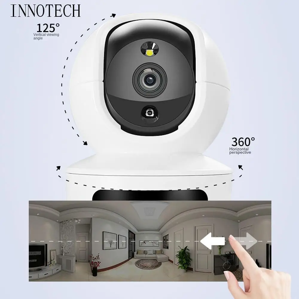 

360 ° Беспроводная Wi-Fi камера наблюдения 2K двусторонняя связь Wi-Fi комнатная камера автоматическое отслеживание ночного видения