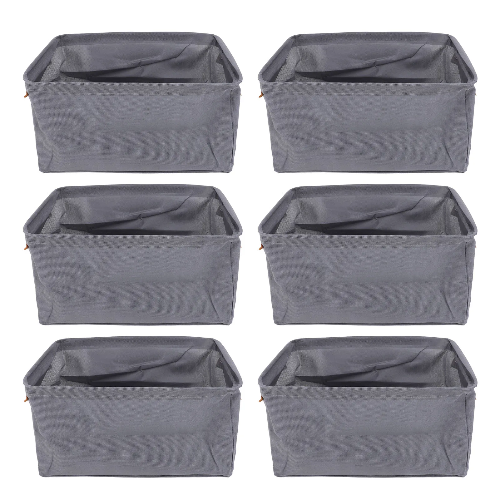 

6PCS Clothes Storage Box Thickened Fabric Foldable Storage Bin Clothing Container for Closet Wardrobe Foldable Storage Basket