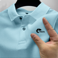 2025 Men's short-sleeved polo shirt, collar button, breathability, casual wear, fashion, business, comfort, summer, new product