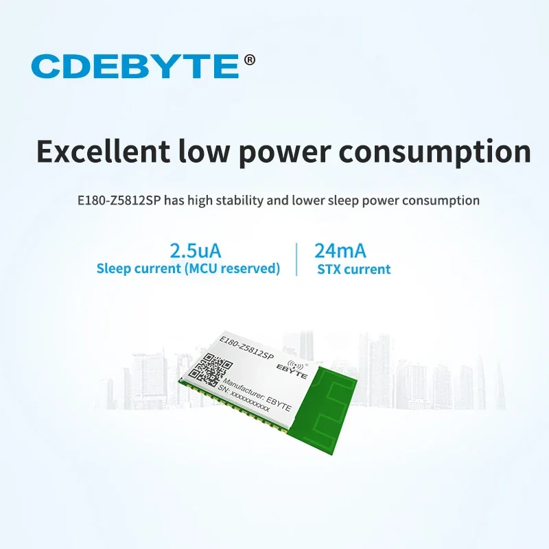 TLSR8258 2.4GHz Wireless Transceiver ZIGBEE3.0 E180-Z5812SP 200m ZigBee Module 12dBm Receiver PCB Stamp Hole RFID IoT