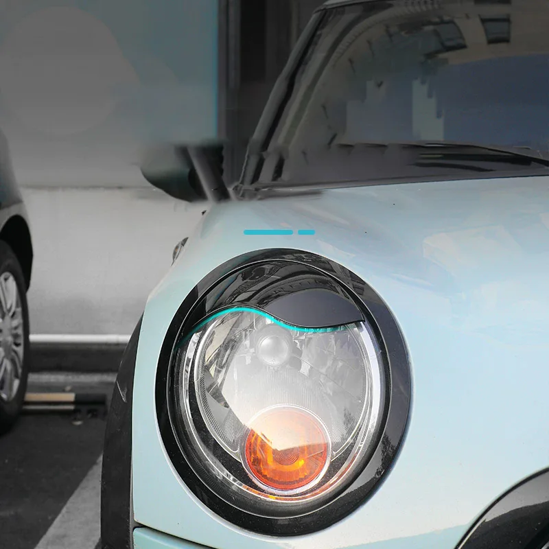 

2Pcs Car Headlights Double Eyelid Protective Shell Decoration Sticker For MINI COOPER JCW R55 R56 R57 Car Accessories Exterior