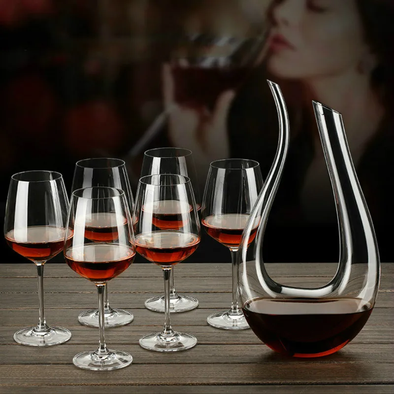 1000ml U-Shaped Decanter Abstract Swan-Shaped Wine Dispenser Bar Winery Pourer Wine Bottle Red Wine Tool Special Wine Set