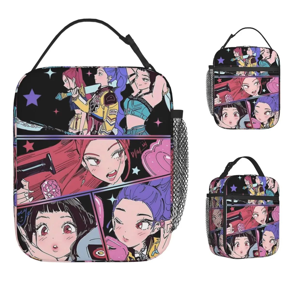 

Huntrix Kpop Demon Hunters Rumi Zoe Lunch Bag Travel Lunch Box For Child Graphic Thermal Lunch Bags Oxford Convenient Cooler Bag