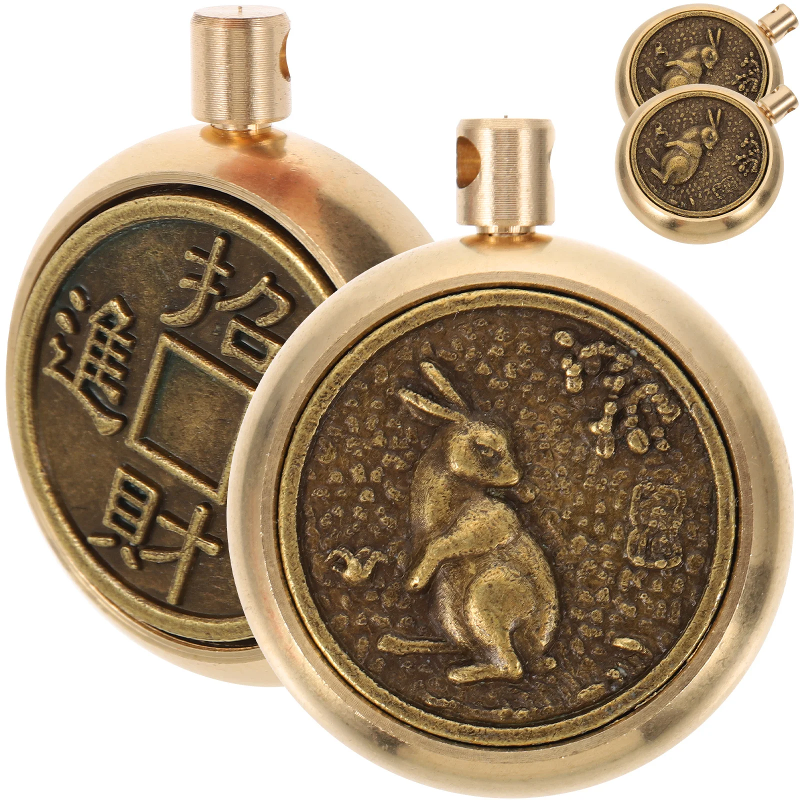 

4 шт., брелок-кролик, подвески, медные винтажные подвески для изготовления ювелирных изделий, принадлежности для рукоделия, китайский знак зодиака, год