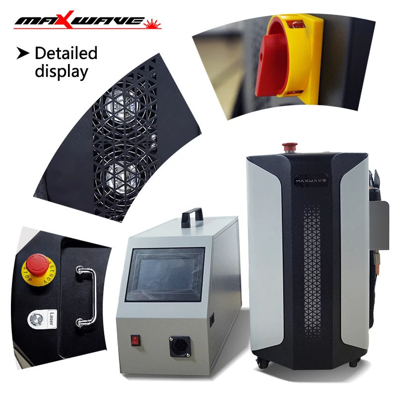 تصميم جديد 4 في 1 آلة لحام بالليزر المحمولة قطع التنظيف بالليزر للمعادن والألومنيوم والفولاذ المقاوم للصدأ #5