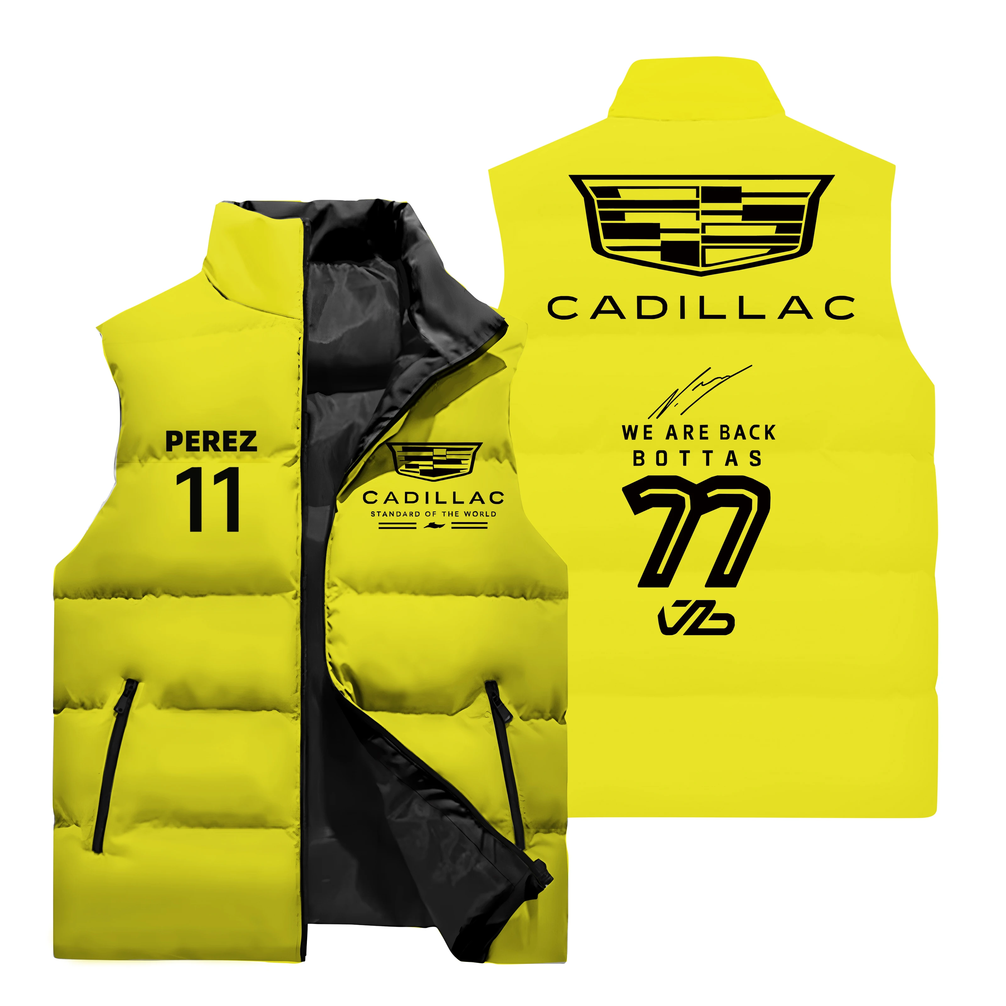 

New Cadillac Cotton Jacket Men's Winter New Style Leisure Coat Men's Warm Stand-up Collar Windproof Coat Bright Color