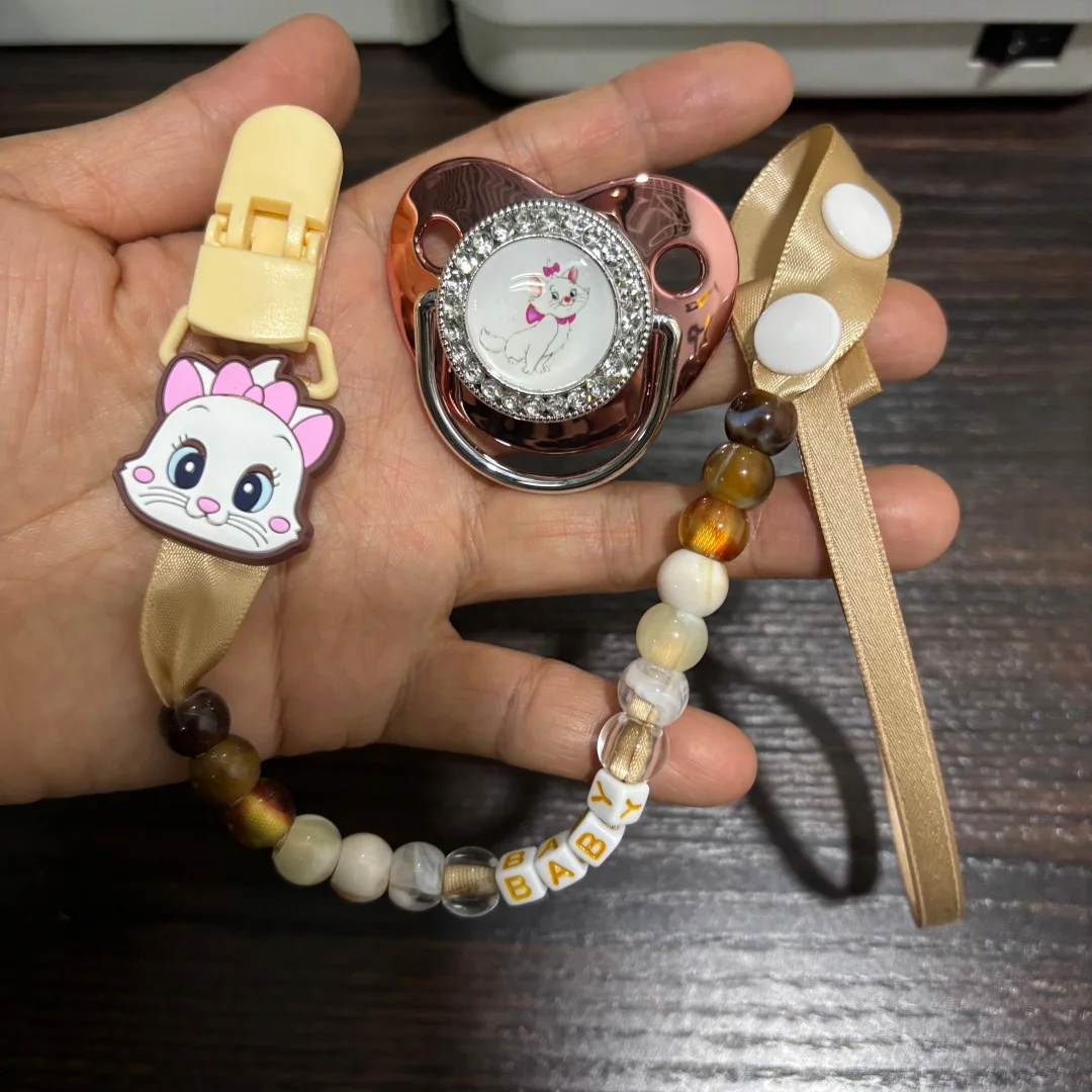 Newborn Pacifier Clip Custom Name Baby Soother Holder Dummy Chain Anti-Lost for Infant Feeding Baby Shower Gift 0-18M