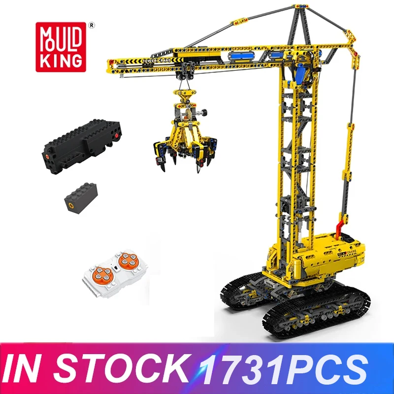 Mould King 17059 Technical Car Toys Remote Control Crawler Crane Model Compatible With 42042 Building Block Kids Christmas Gift