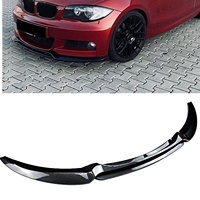 For BMW 1 Series E82 E88 M Sport 2007-2013 Front Bumper Spoiler Lip Carbon Fiber Look/Gloss Black Lower Splitter Blade Protector