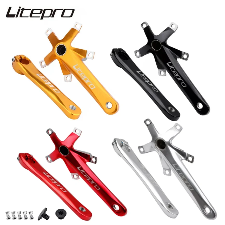 Liteproelite MTB Mountain Bike Hollow Tech Crankset Aluminum Alloy 130bcd Sprocket Crankset Without Bottom Bracket