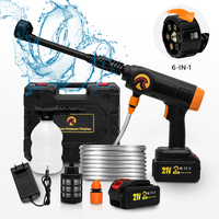 21V Brushed High Pressure Car Washer Gun 6-in-1 nozzle Battery Pressure Washer Rechargeable 3.0 Used For  Makita  Floor Washing