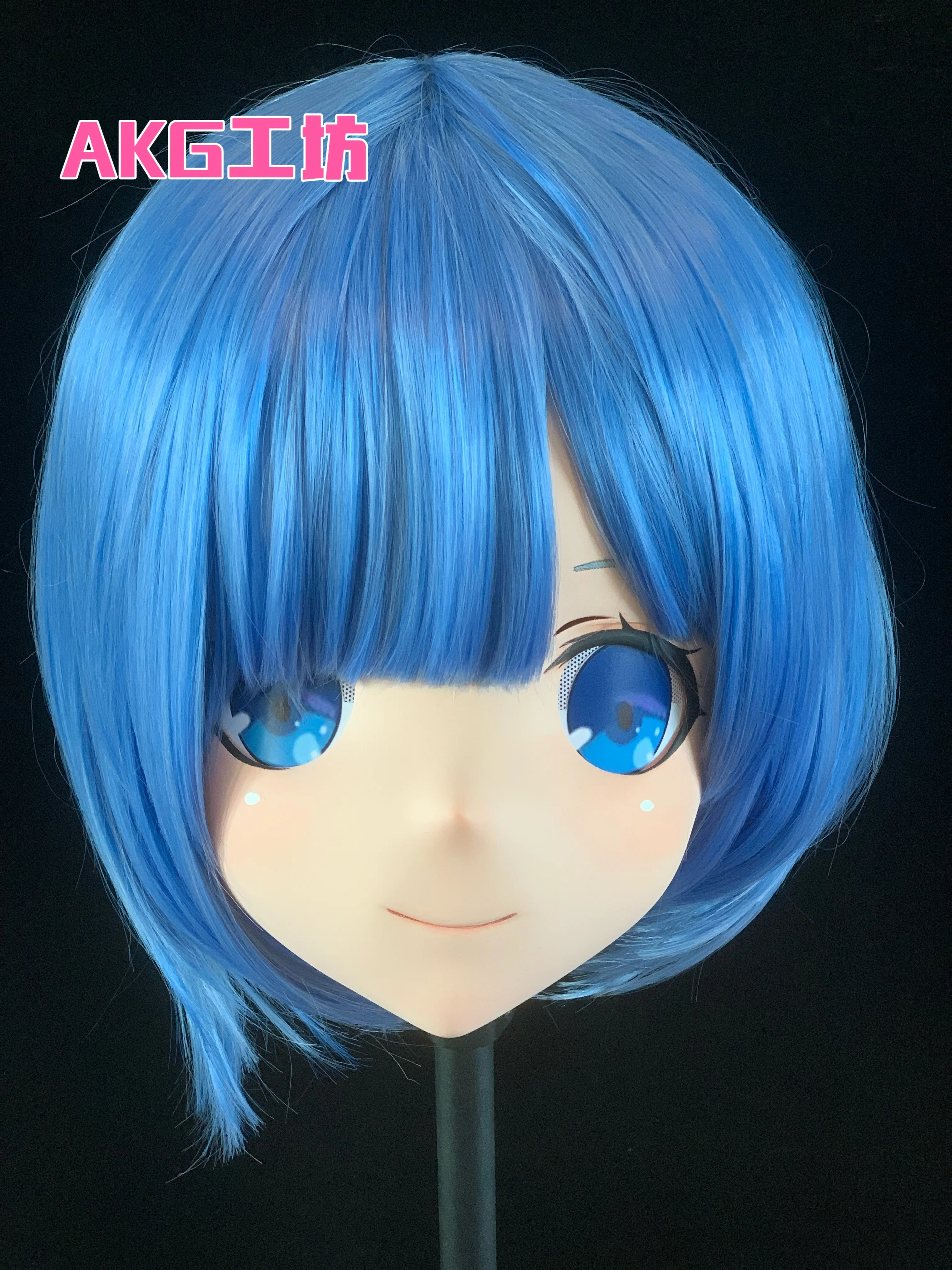 (AL40) Customize Character Female/Girl Resin Half/ Full Head With Lock Cosplay Japanese Anime Game Role Kigurumi Mask