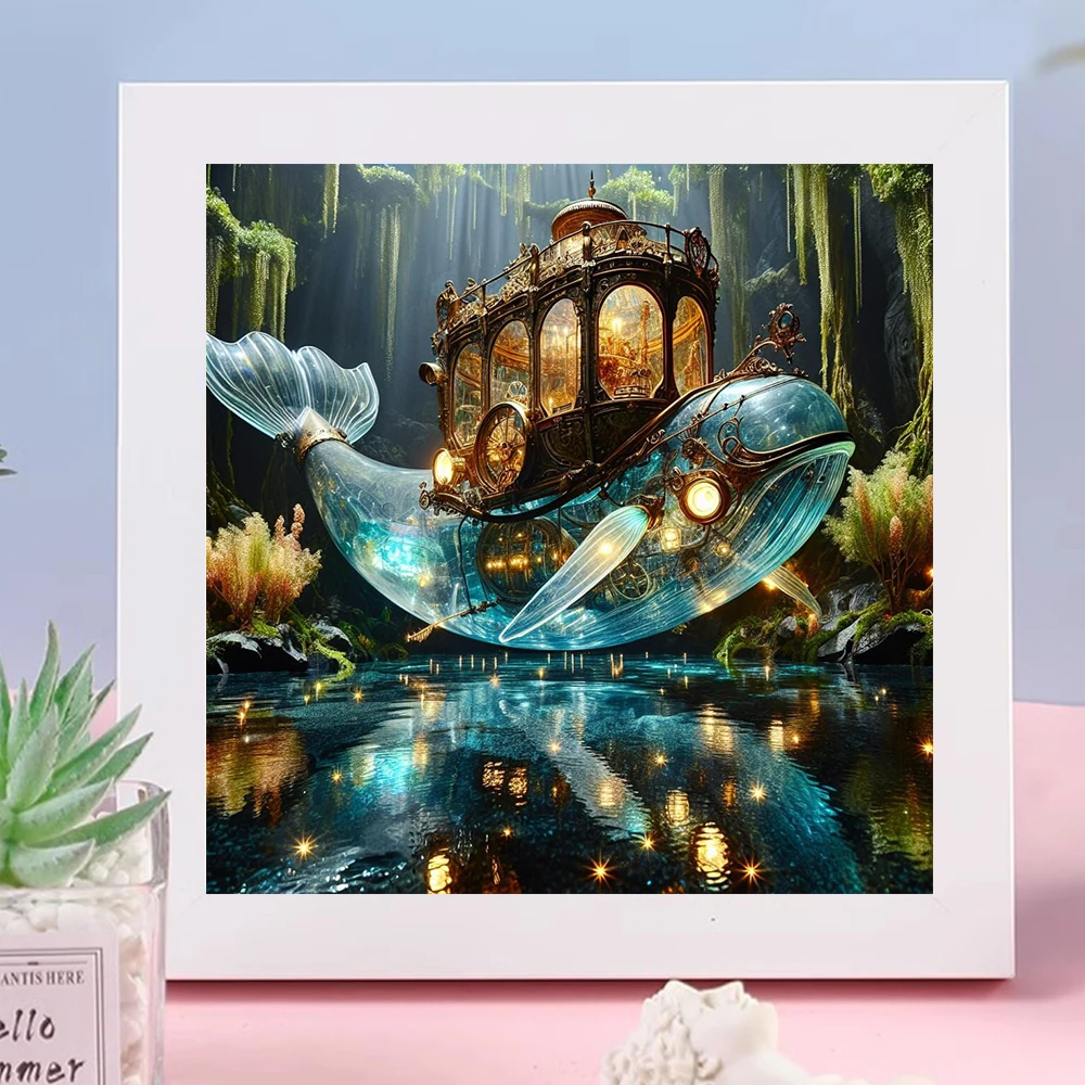 Fantasy Elf World Landscape 5D kit di pittura diamante rotondo completo surreality Cartoon trapani fai da te ricamo a mosaico punto croce