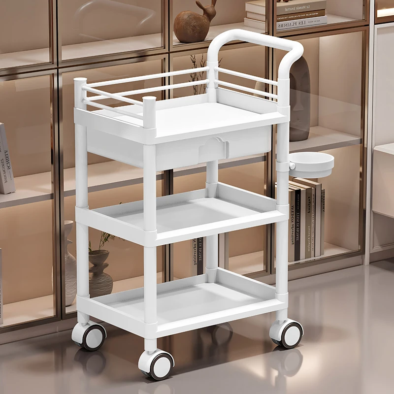 

Aesthetic Auxiliary Cart Manicure Support Trolly Spa Equipment Storage Wheels Professional Household Trolley Beauty Salon Makeup