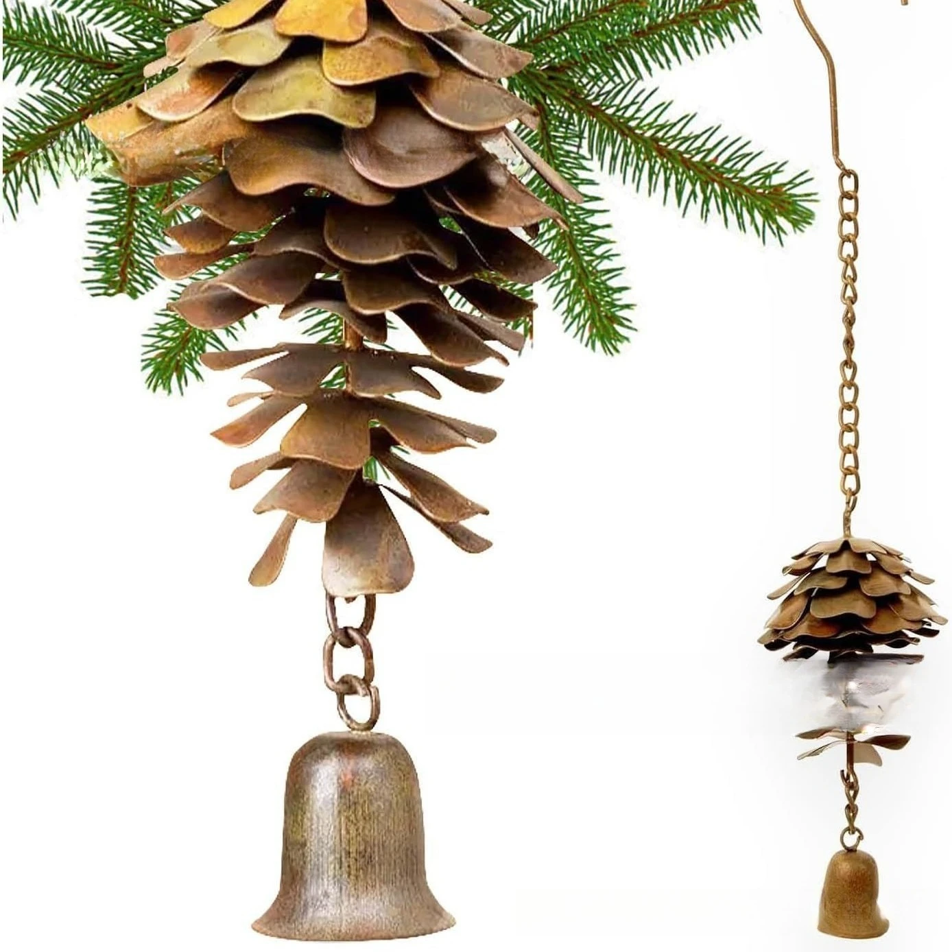 

Hot Easter Pinecone Wind Chime Metal Outdoor Hanging Decoration
