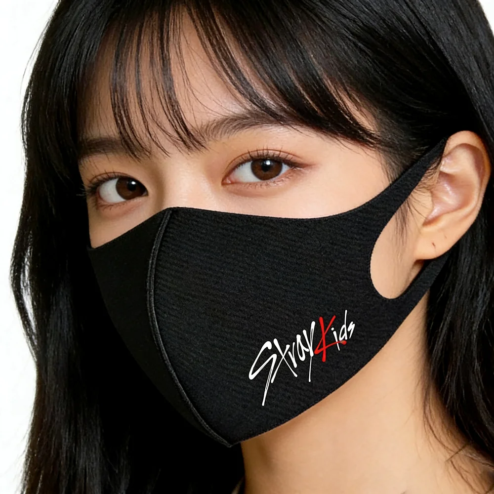 

NEW KPOP Stray Kids four seasons warm ice silk mask DO IT KARMA Felix BANG CHAN Korean new style student couple SKZOO dominATE