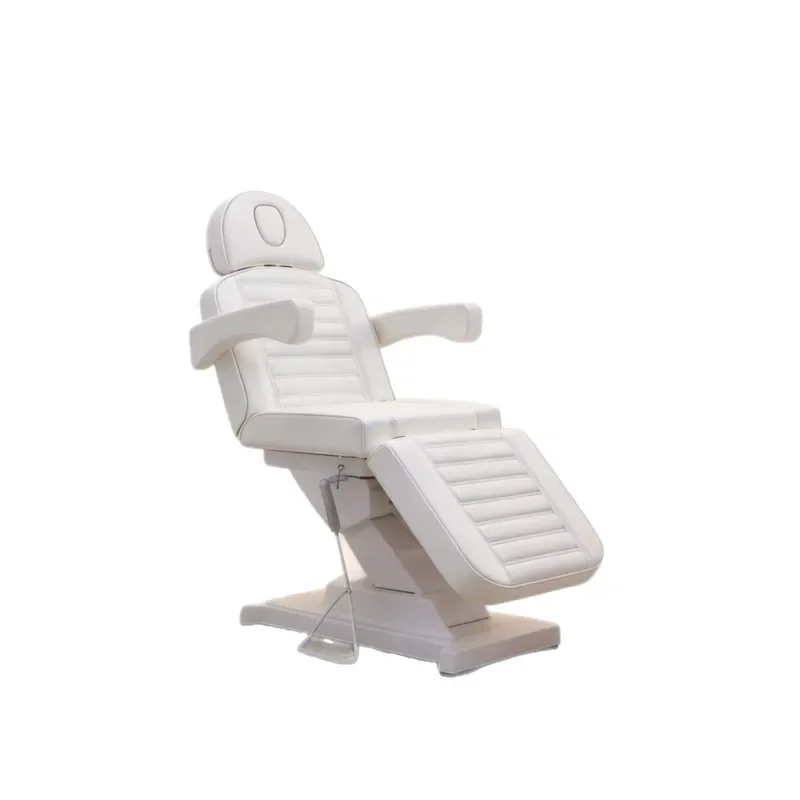 Electric Facial Bed Adjustable Massage Table for Beauty Salon Dental Eyelash Tattoo Spa Furniture with Embroidery Pattern