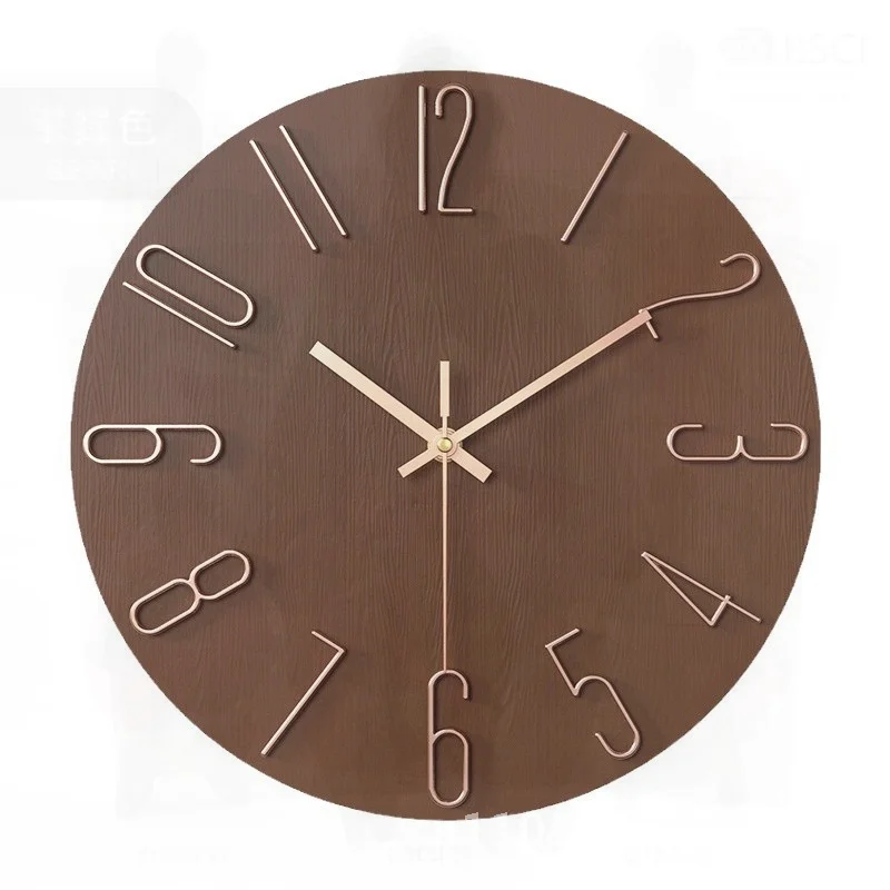 12 Inch 30cm Plastic Wall Clock Luxury Decorative Lighted Watch Spanish Style round Shape Quartz Movement Battery Powered