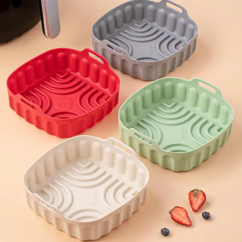 Silicone Basket Food Grade Prevent Spilling Leakage Pot Round Baking Tools Ryers Oven Baking Stronger Stability Kitchen Gadgets