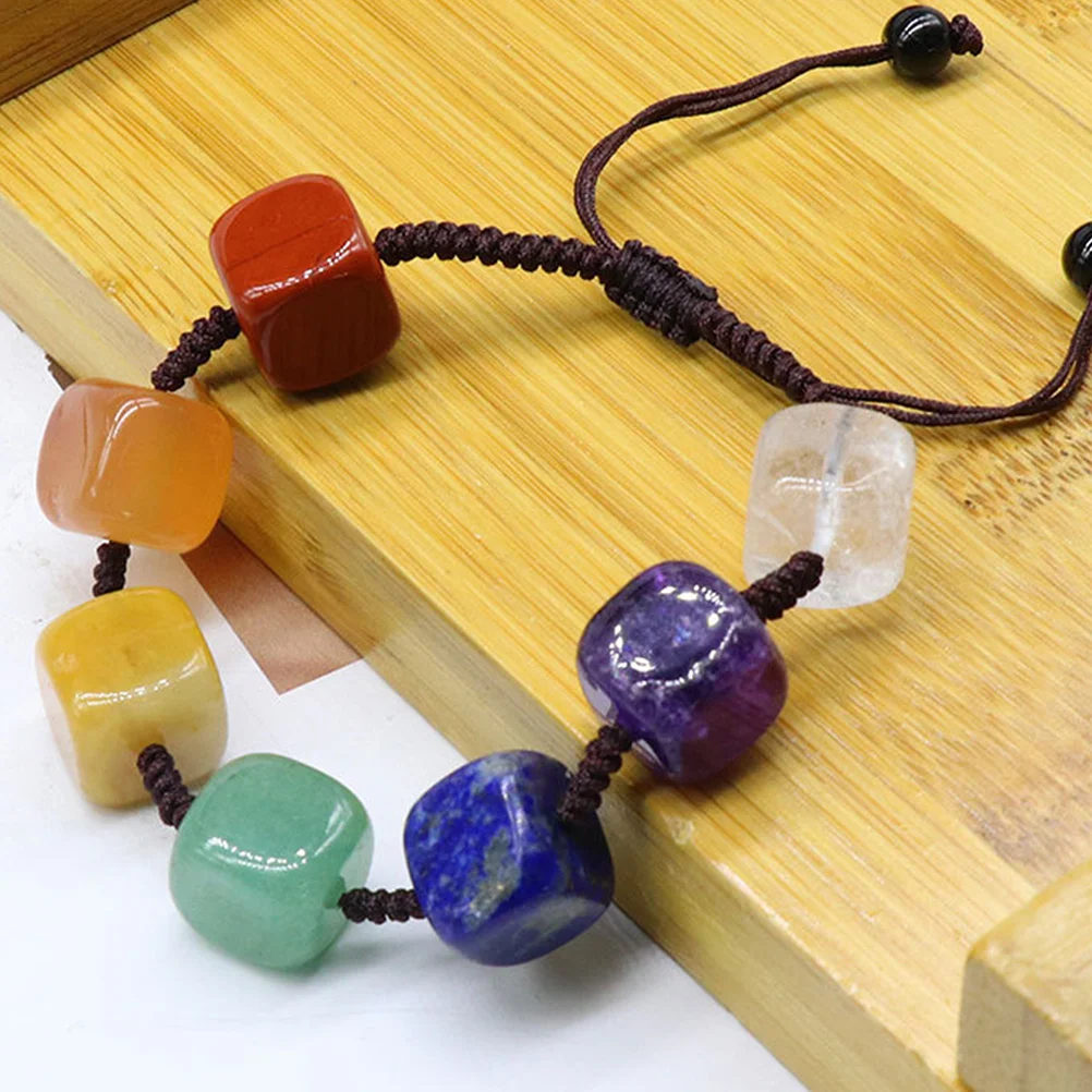 

1Pcs Seven Chakras Meditation Healing Bracelet Hand-Knitted Wrist Decoration Crystal Beaded Chain Natural Personality Accessory