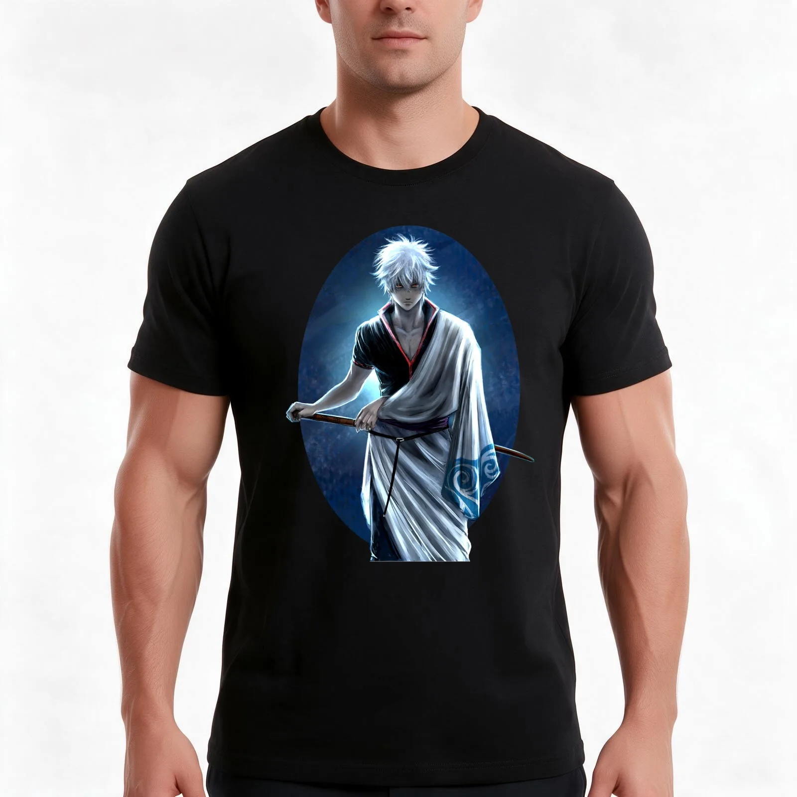 Gintoki Silver soul T-Shirt Summer Casual Cotton Tee Oversized Streetwear Tops Vintage Graphic Print Loose Fit Short Sleeve