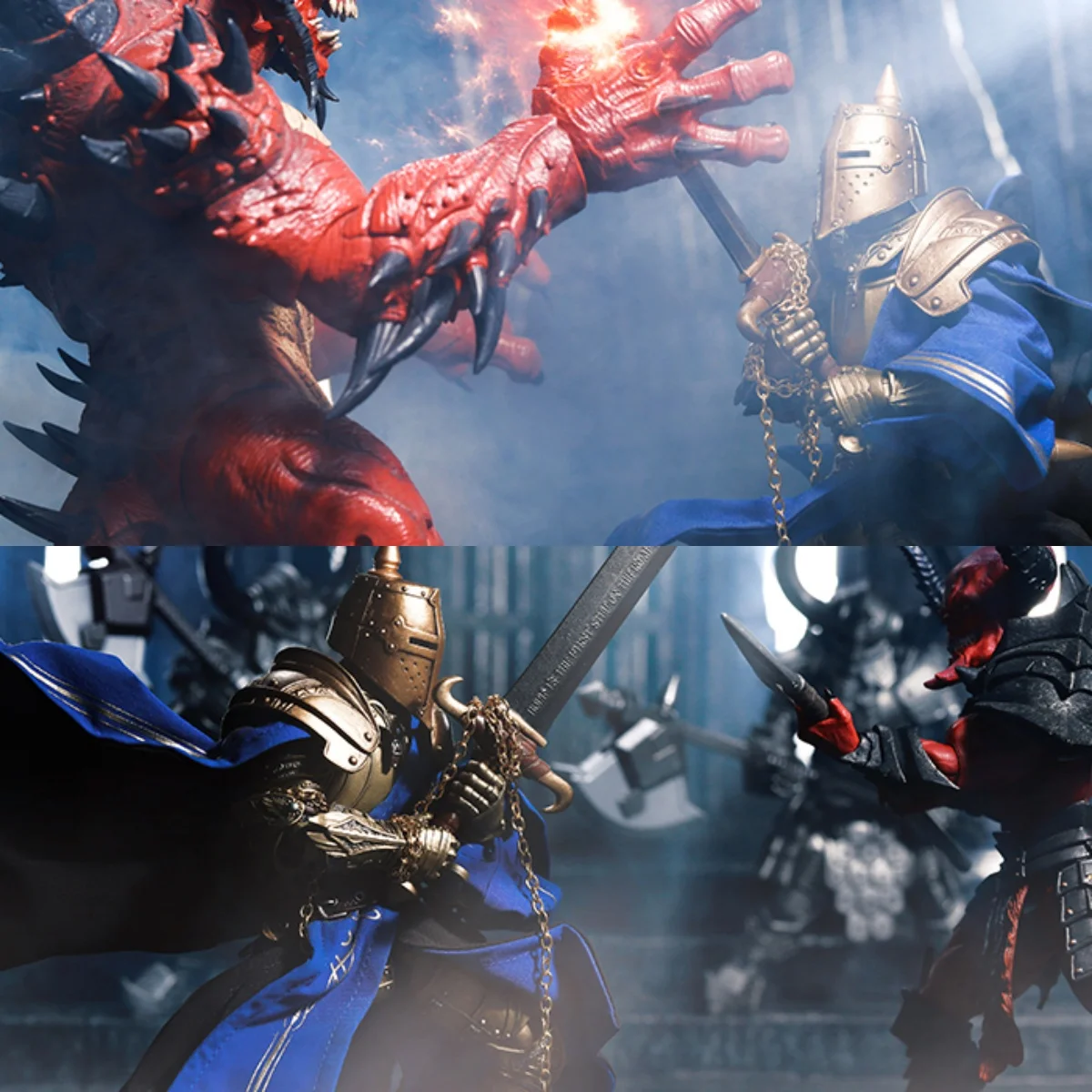 

[No Body] Four Knight 1/12 Scale Clothing Accessory Golden Knight Handsome Set For 6inch Action Figure Model Toys For DIY