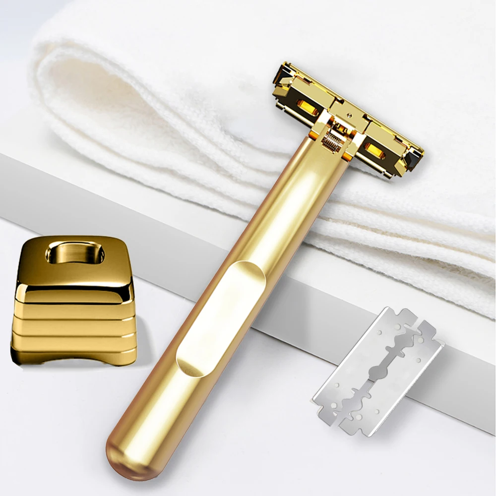 

JOKMAE 21TS Glide Pro 4D Супер безопасная бритва с подставкой для мужчин и женщин с одним лезвием Экологичная металлическая бритва в подарочной упаковке