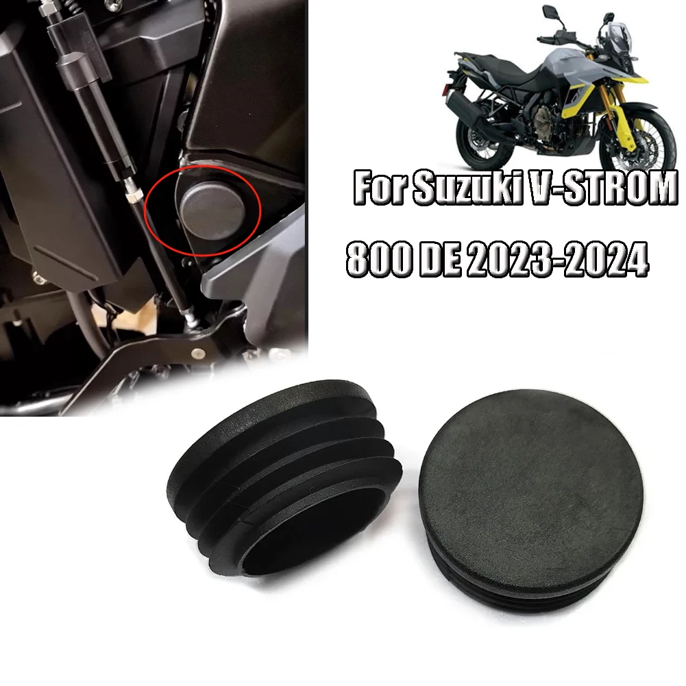 For Suzuki V-STROM 800 DE VStrom 800DE 2023-2024 Body Frame Hole Cover Caps Plug Decorative Frame End Caps 2PCS