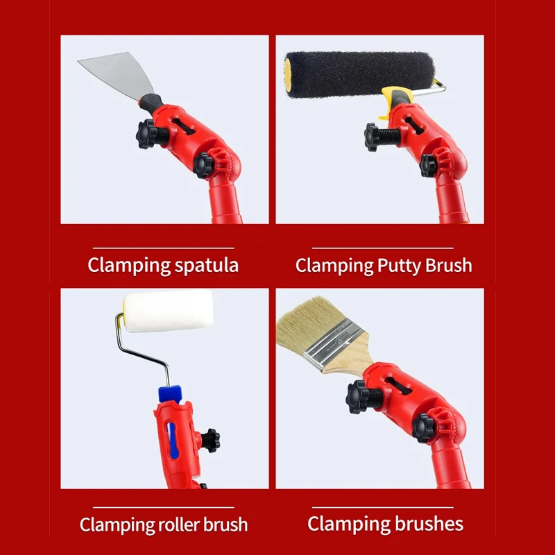 Versatile DIY Extension Tool Multi-Purpose Clamp Holder for Painting & Wallpaper Application Home Brush Accessory