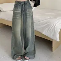 Y2K Loose Straight Leg Jeans Women Trousers Baggy Wide Fit Casual High Waist Retro Washed Vintage Style Women's Jeans Jeans 5