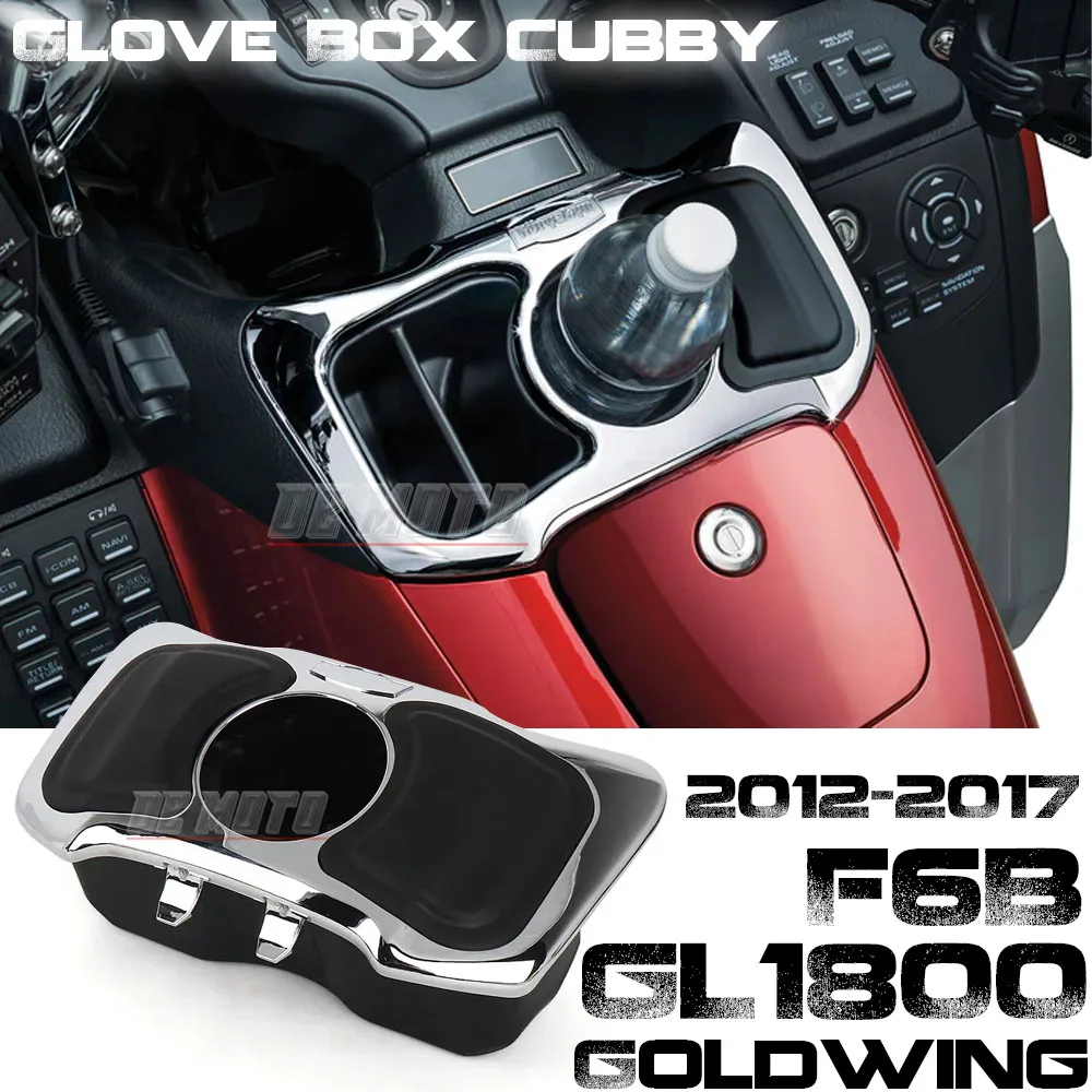 

GL1800 New Motorcycle Accessories Glove Box Cubby Storage Box with Cup Holder For Honda Goldwing GL 1800 Gold Wing F6B 2012-2017