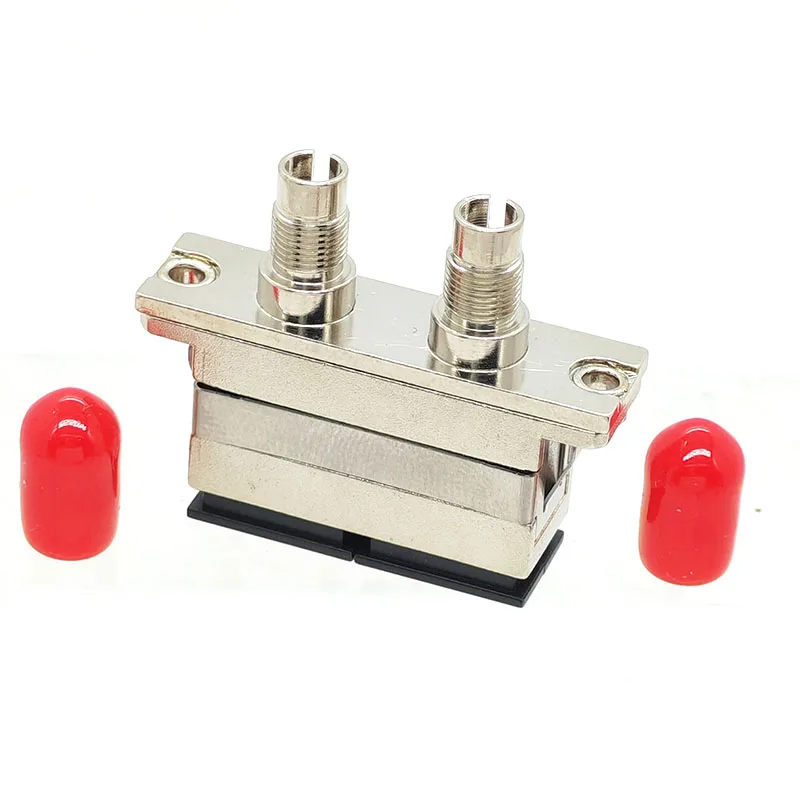 1PCS Dual-Core DIN FC SC ST Fiber Optic Adapter Flange Connector Metal Material Coupler Low Insertion Loss Factory Wholesale