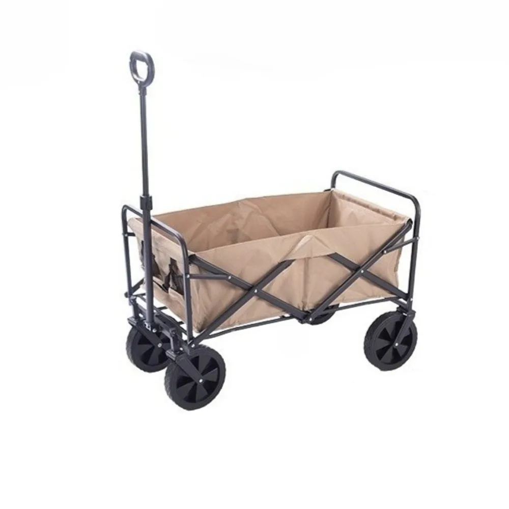 

Camper Van Foldable Storage Portable Large Capacity Black Khaki Yellow Park Outdoor Picnic Shopping Trailer Handcart