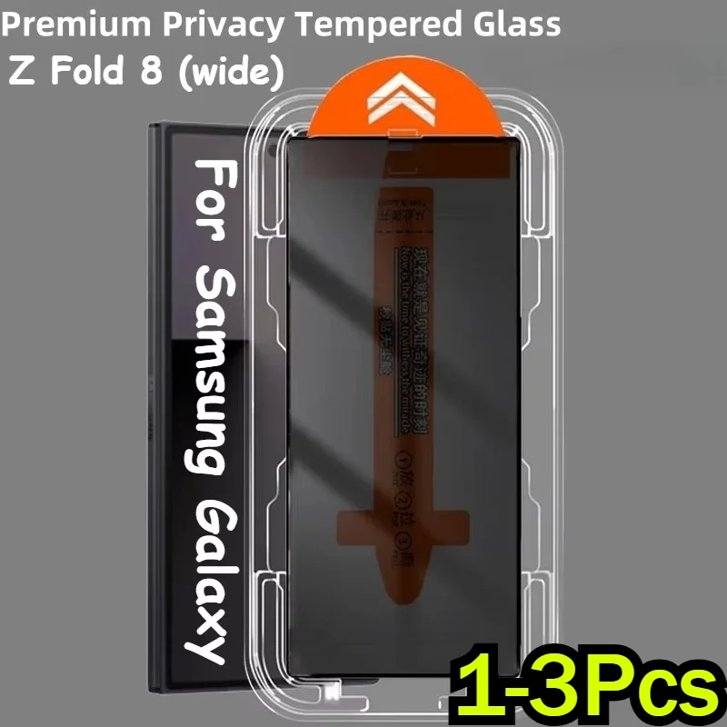 1-3PCS Premium Privacy 9H Tempered Glass for Samsung Z Fold 8 Ultra 7 6 5 4 3 Auto Dust Remove Kit Screen Protector Anti-Scratch