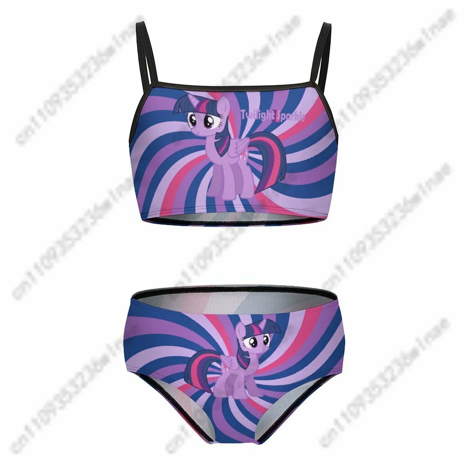 

Twilight Sparkle Two-piece Bathing Suit Women's Swimwear My Little Pony Friendship Is Magic Swimsuits Cosplay Swimsuit