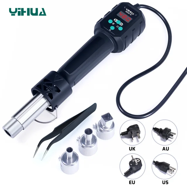YIHUA gorąca wiatrówka z regulacją temperatury 8858-IV 700W stacja lutownicza do lutowania LCD cyfrowa opalarka BGA IC narzędzia lutownicze