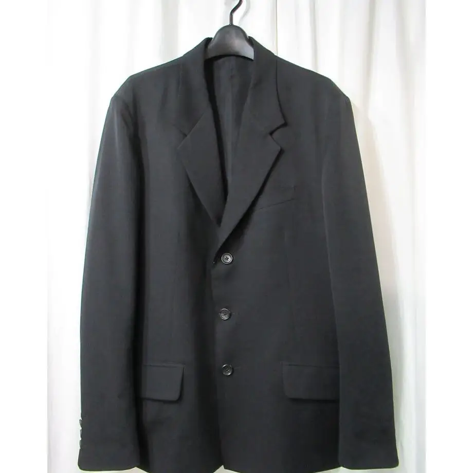 TOP-YAMAMOTO ® Black Printed Men's Long-Sleeved Simple and Versatile New Pure Cotton Suit Jacket