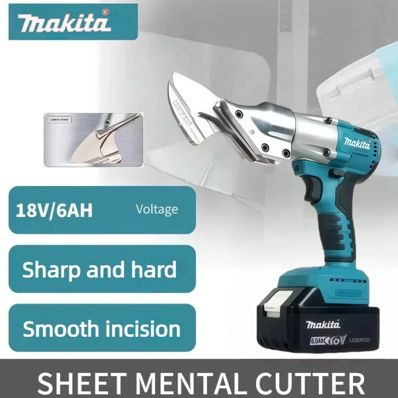 Makita  Electric Cordless Iron Scissors Machine Professional Metal Cutting Tools Rechargeable Sheet Shear Cutter For 18V Battery