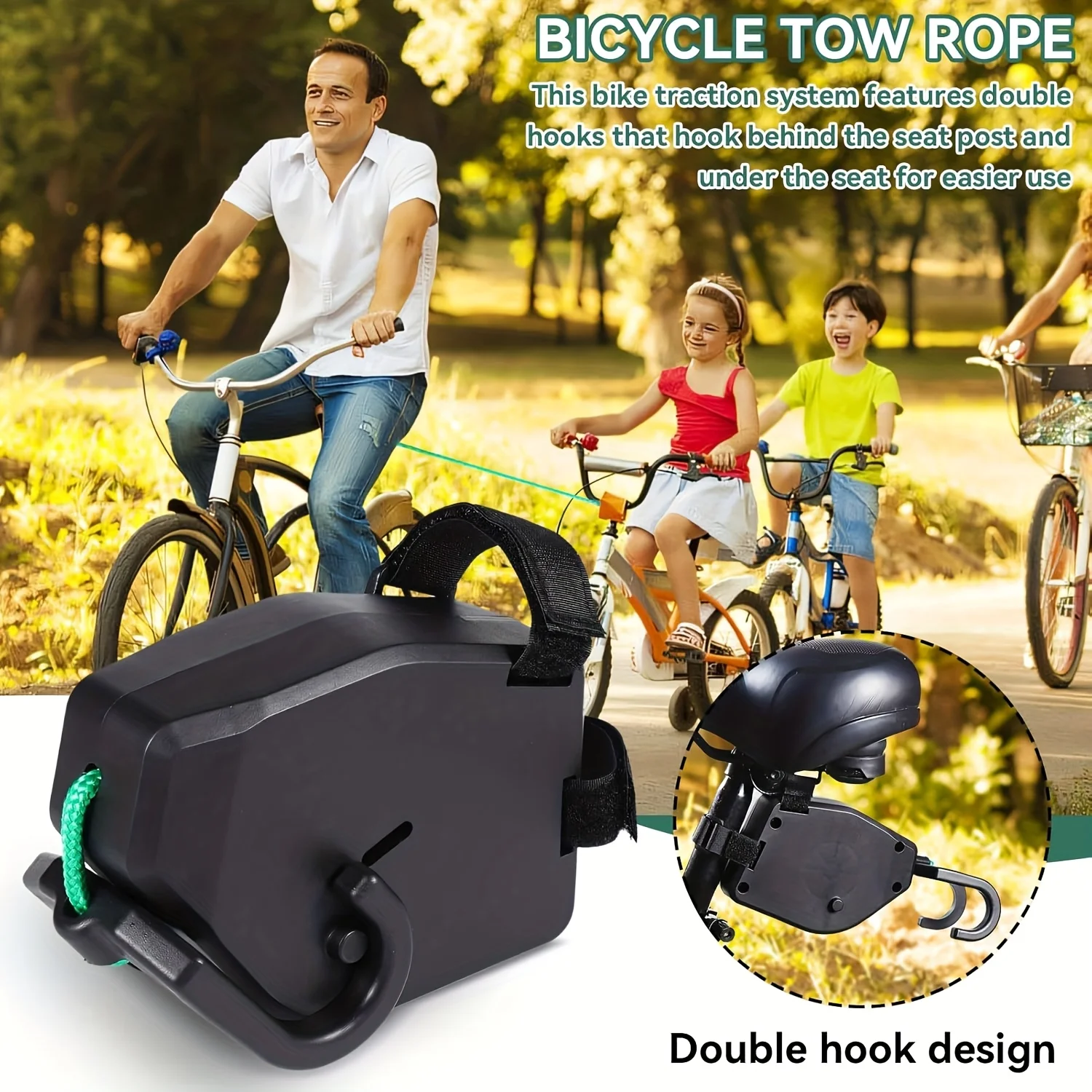 AliExpress UK Bicycle Tow Rope Retractable Bike Tractor Mountain Bike Parent-Child Pull Rope Towing Trailer Outdoor Cycling Accessories