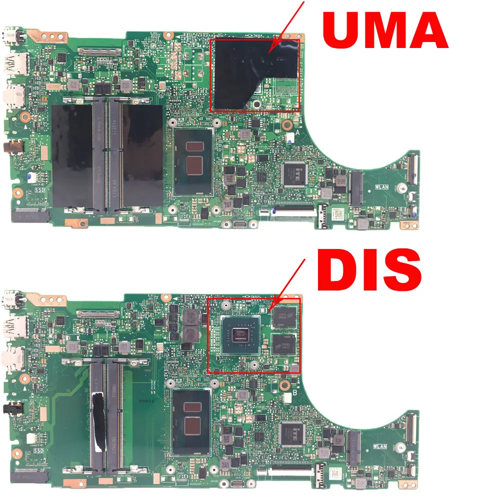 Imagem -02 - Placa-mãe Portátil para Asus Vivobook Mainboard para X510 X510un X510ua X510unr X510uf F510u X510ur i3 i5 i7 Cpu Teste Ddr4