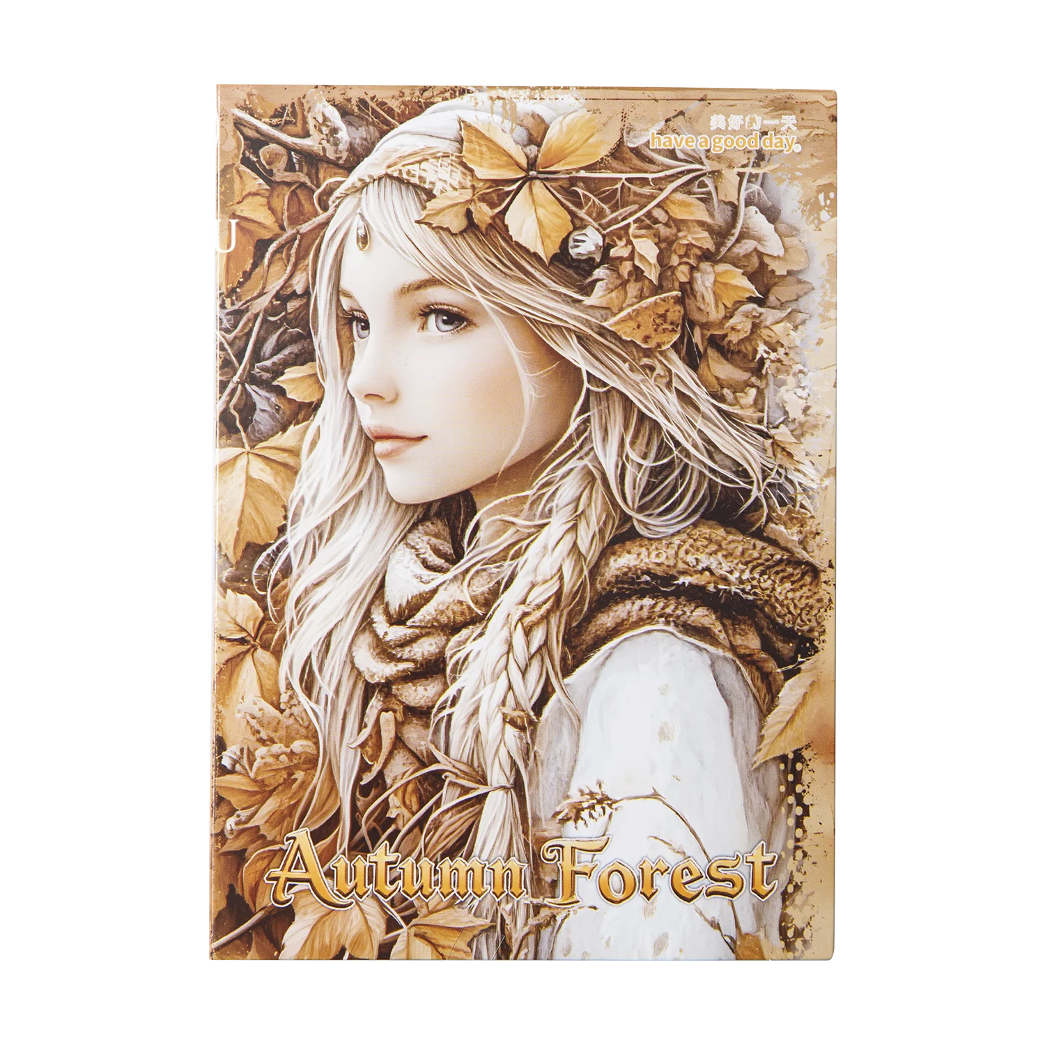 JIANWU Autumn Forest Memory Series Vintage Leaf Character Landscape Collage Scrapbook Material Creative Junk Journal Stationery