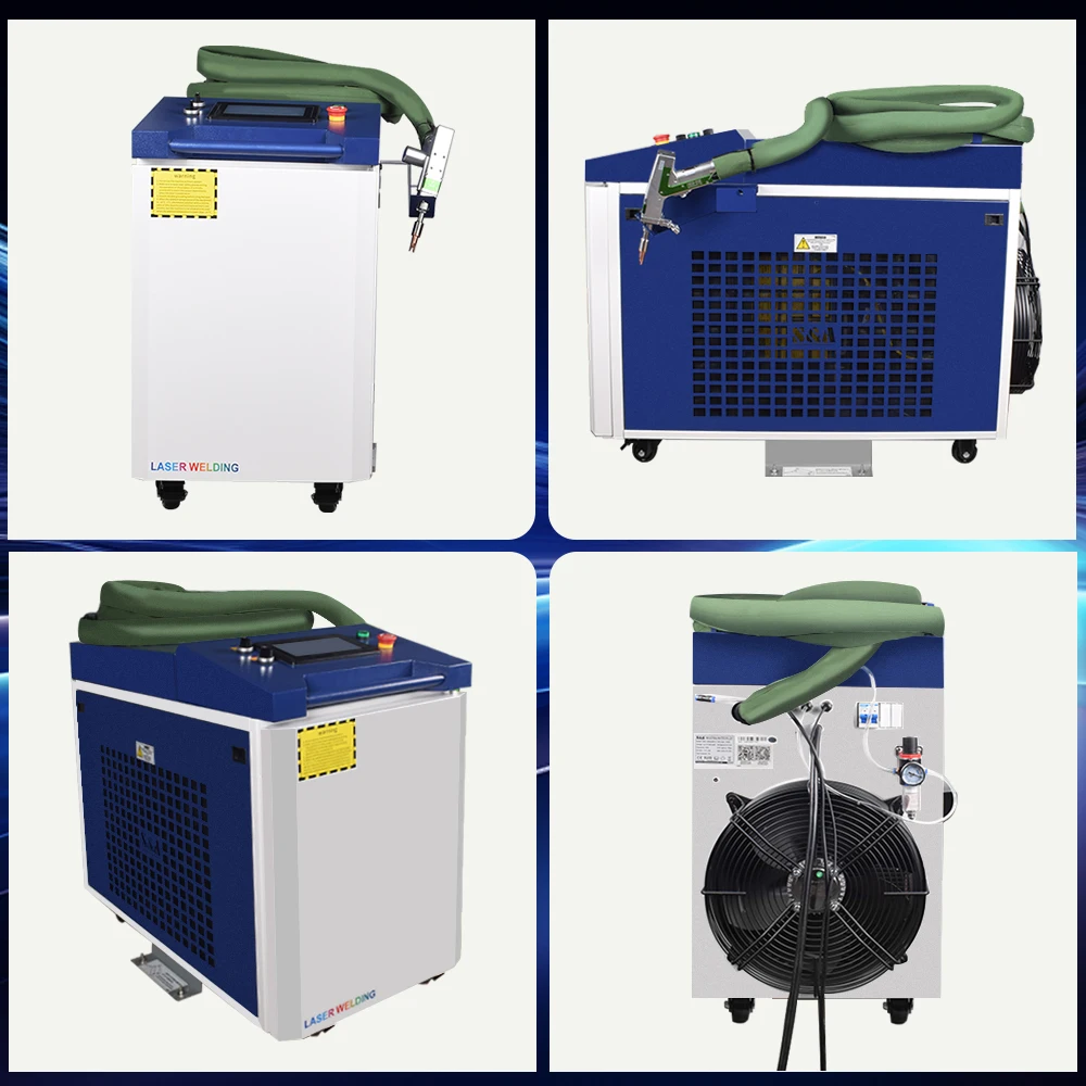 RAYCUS 1500W 4IN1 Water cooled Fiber Laser Welding Machine with Wire Feeder Laser Cutting for Metal Double Pendulum Touch Screen