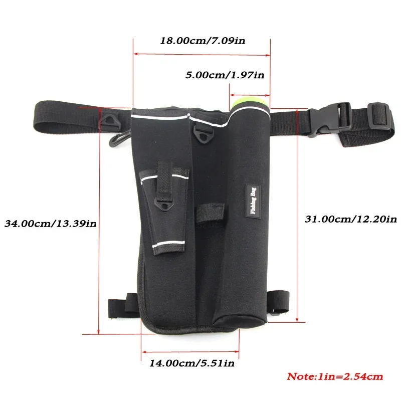 Fishing Poles Bag Oxford cloth Waist Leg Bag Fishing Rod Holder Fishing Tools Storage Case Multifunctional Storage Bag
