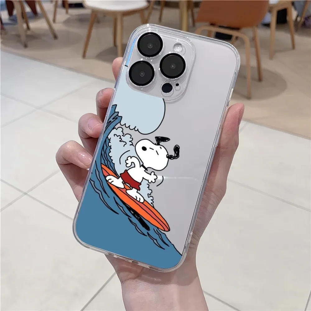 Cute Snoopys Phone Case For TECNO CAMON 30 20 POVA 6 5 SPARK 10 Infinix Smart 8 7 Note Hot 40 30i 20i Pro 5G Transparent Cover