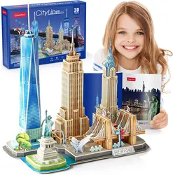 3D Puzzles for Adults New York Cityline Puzzles for Gifts for Teenage Girls Architecture Building Gifts for Women Men