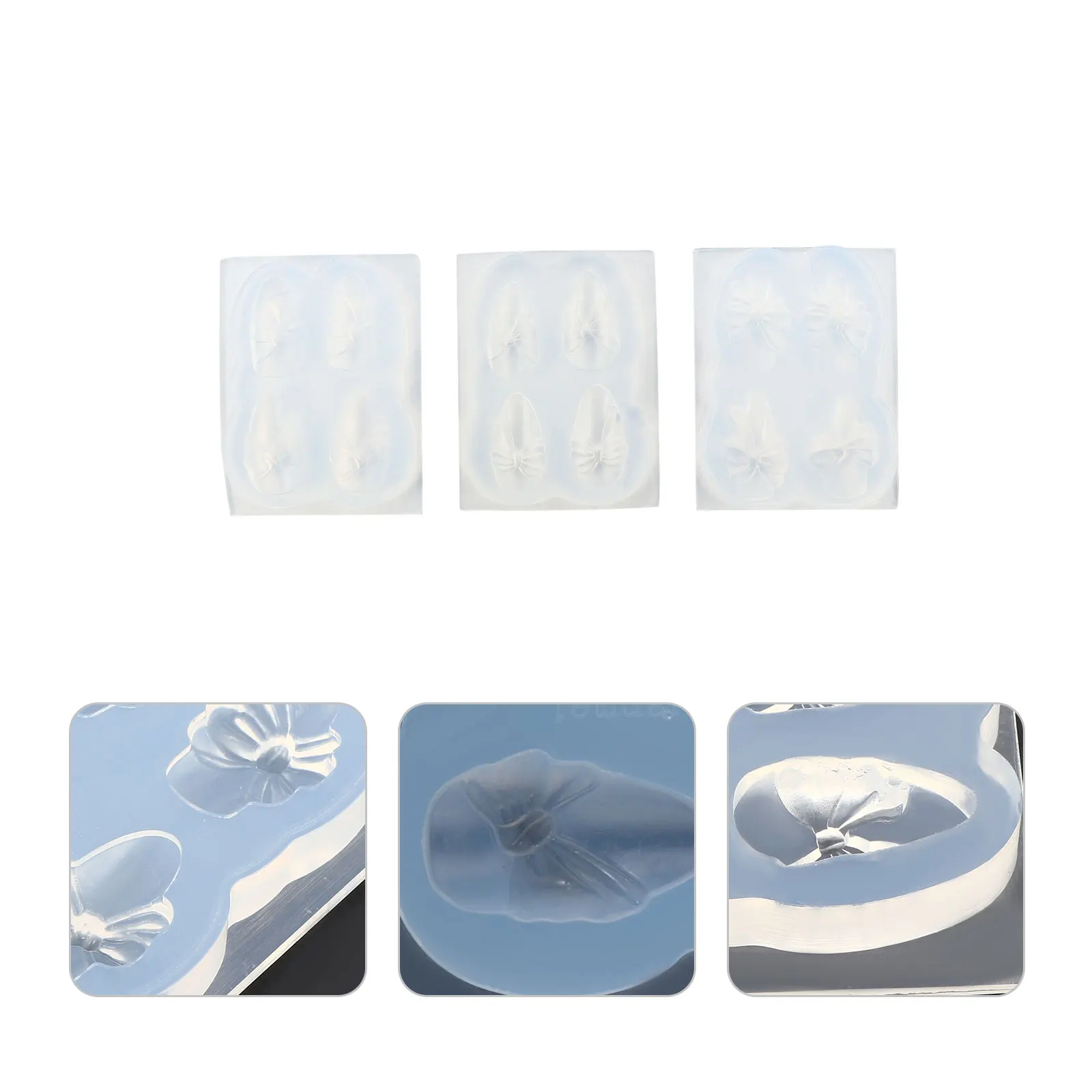 

3 Sets Nail Mold DIY Art Molds for Manicure Decor Making Tool Silicone Pedicure