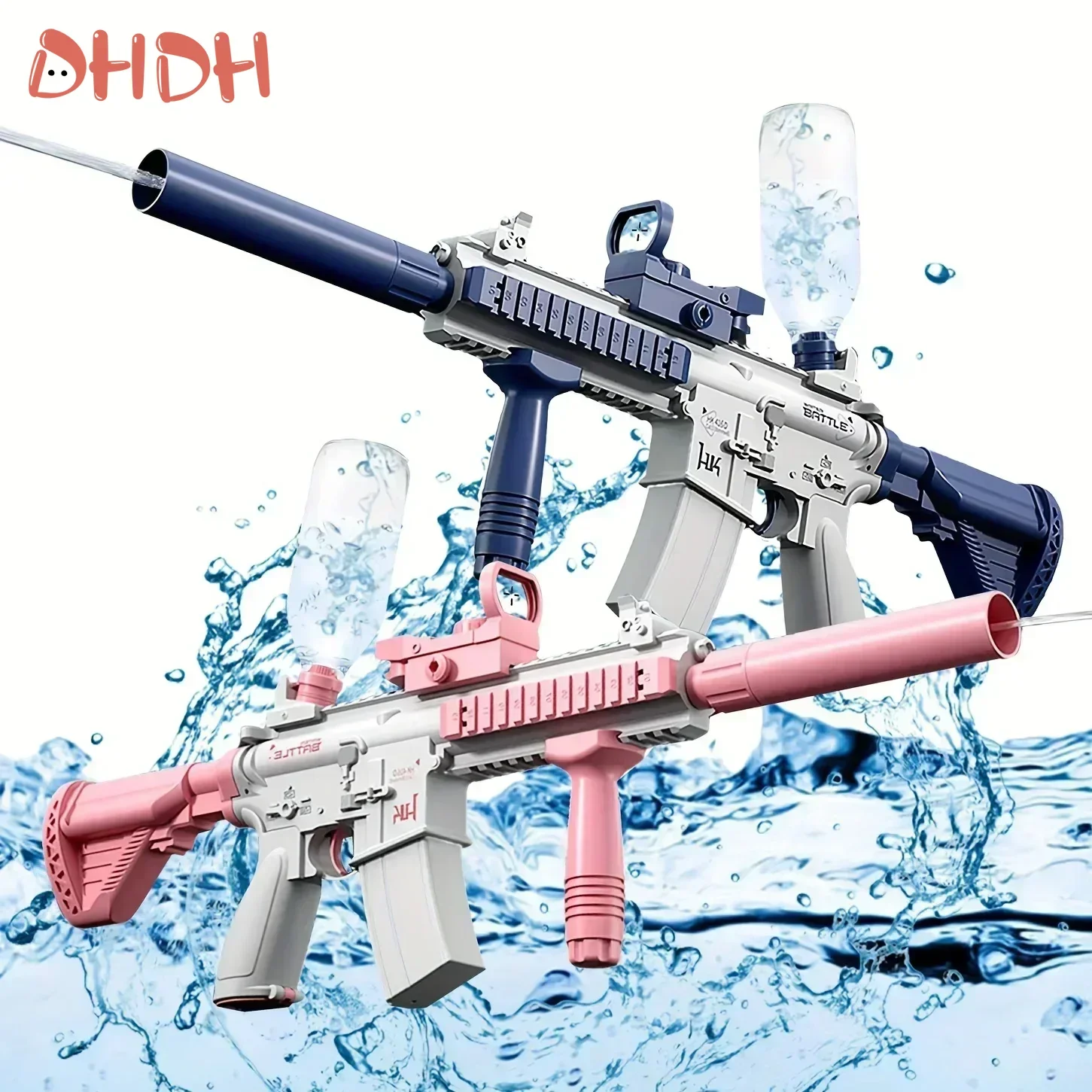 New Water Gun Electric Glock Pistol Shooting Toy Full Automatic Summer Beach Outdoor Fun Toy For Children Boys Girls Adults Gift