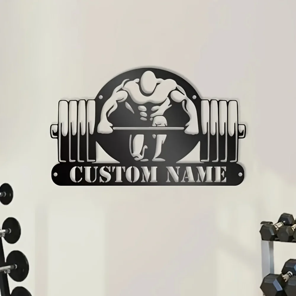 Unique Tailored Metal Gym Sign for Home Durable Iron Build Power - Free Wall Art Perfect for Outdoor Spaces Custom - Made